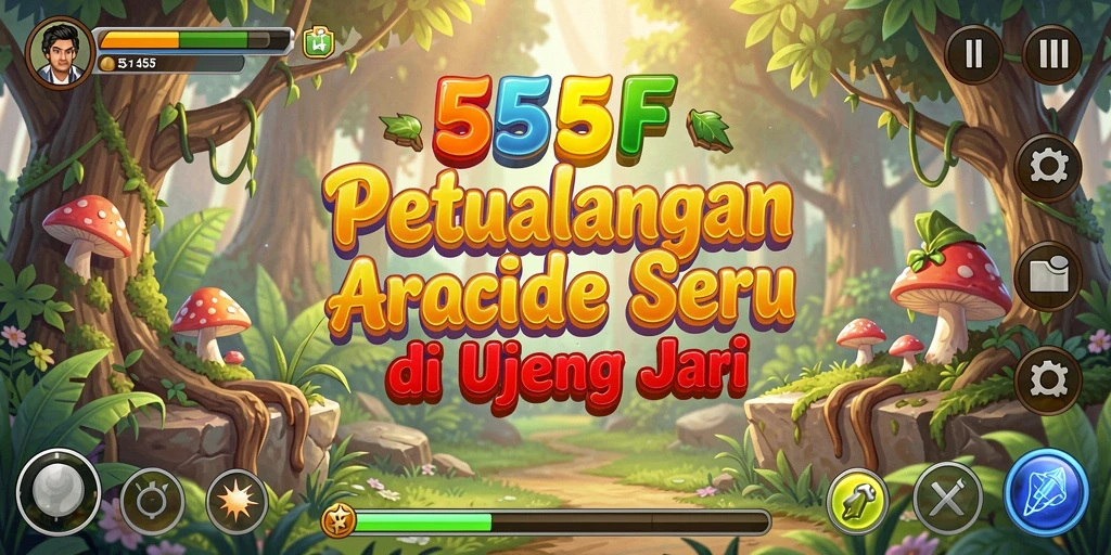 Screenshot utama gameplay <strong>555F</strong> menampilkan aksi seru dalam game Arcade.