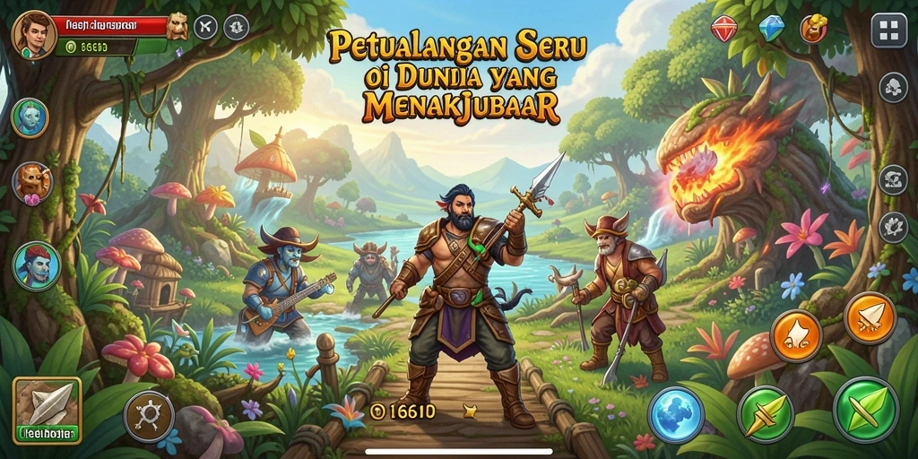 Screenshot gameplay 66D yang menampilkan suasana petualangan menakjubkan.