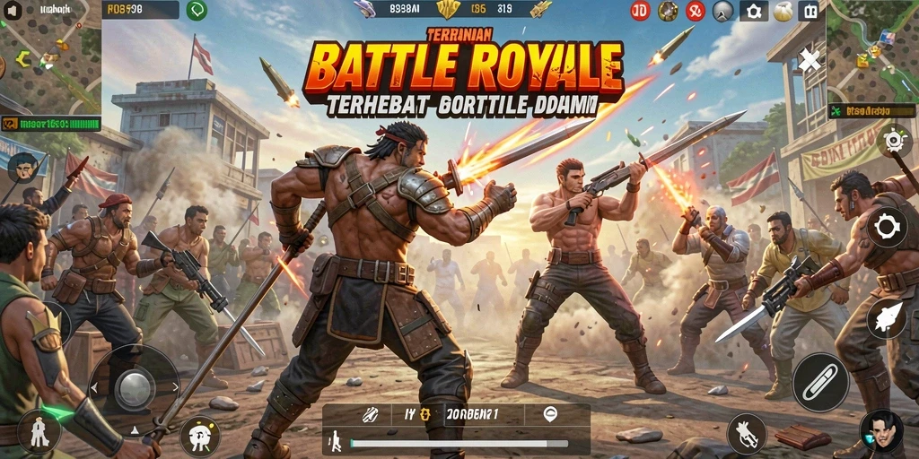 Gameplay Battle Royale yang mendebarkan di FO8 yang penuh aksi.