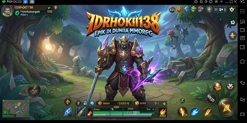 Tampilan gameplay mendebarkan di dunia MMORPG IDRHOKI138.