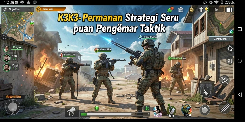 Tampilan gameplay K3K3 yang mengasyikkan dan penuh strategi.