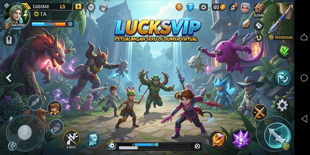 Tampilan gameplay seru di dunia petualangan LUCKSVIP.