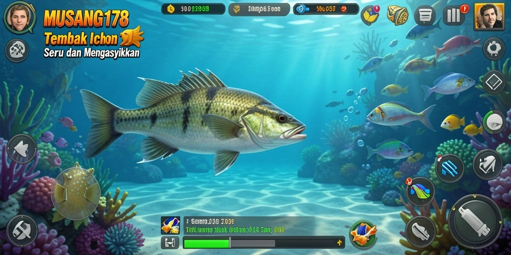 Tampilan menarik dari gameplay Tembak Ikan di MUSANG178.