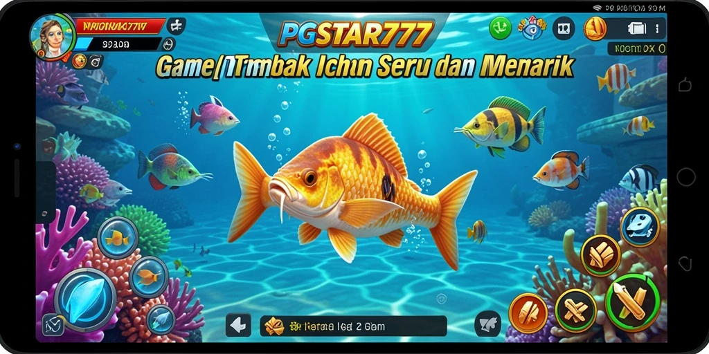 Tampilan gameplay PGSTAR777 yang menakjubkan dengan aksi menembak ikan.