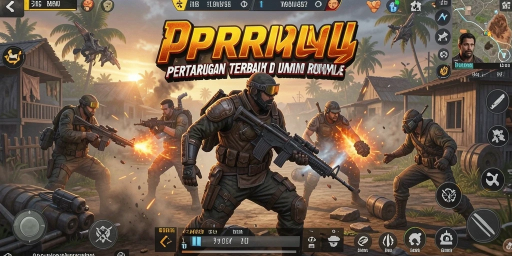 Tampilan gameplay PPRRYY yang mendebarkan dan seru dalam pertempuran Battle Royale.