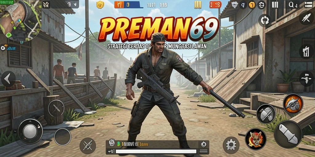 Tangkapan layar gameplay PREMAN69 menampilkan strategi yang mendalam dan interaksi antar pemain.