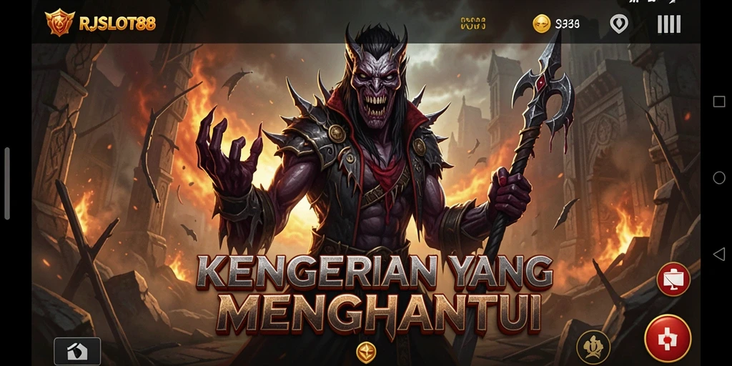 Screenshot RJSLOT88 menampilkan suasana mencekam dan gameplay menegangkan.