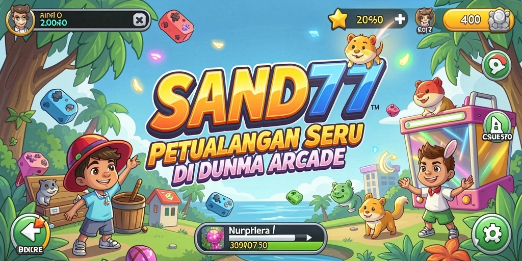 Screenshot gameplay SAND77 yang menunjukkan aksi seru di dunia Arcade.