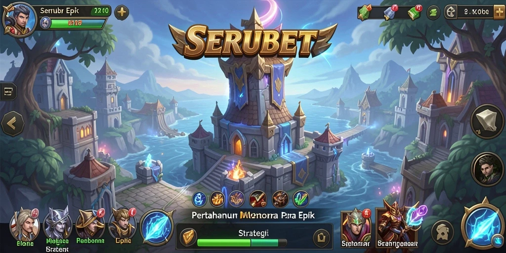 Tampilan gameplay SERUBET yang mendebarkan dan menantang.