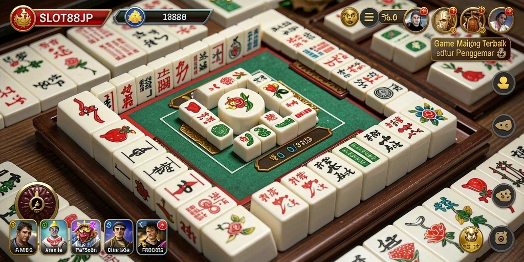 Screenshot menunjukkan gameplay seru Mahjong di SLOT88JP.