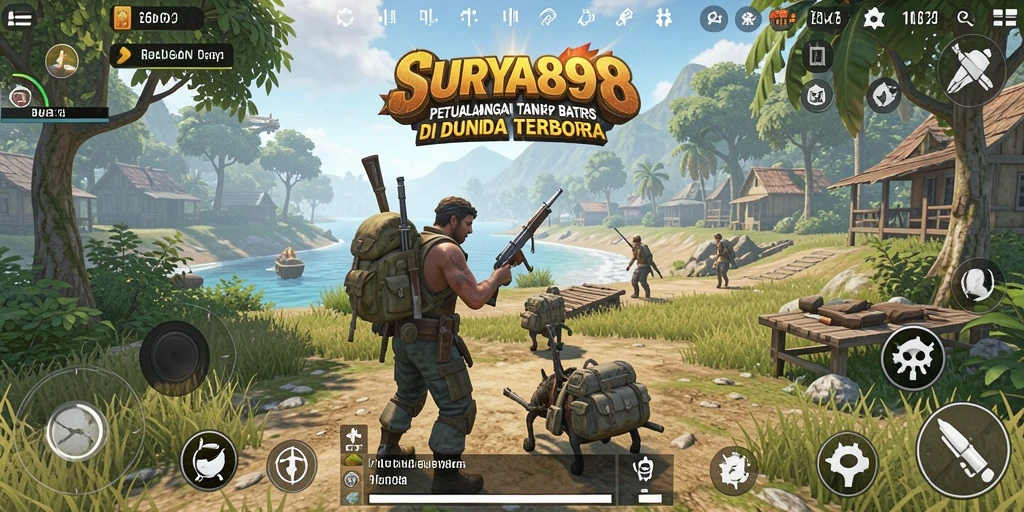 Gameplay SURYA898 menampilkan dunia terbuka yang luas dan menakjubkan.