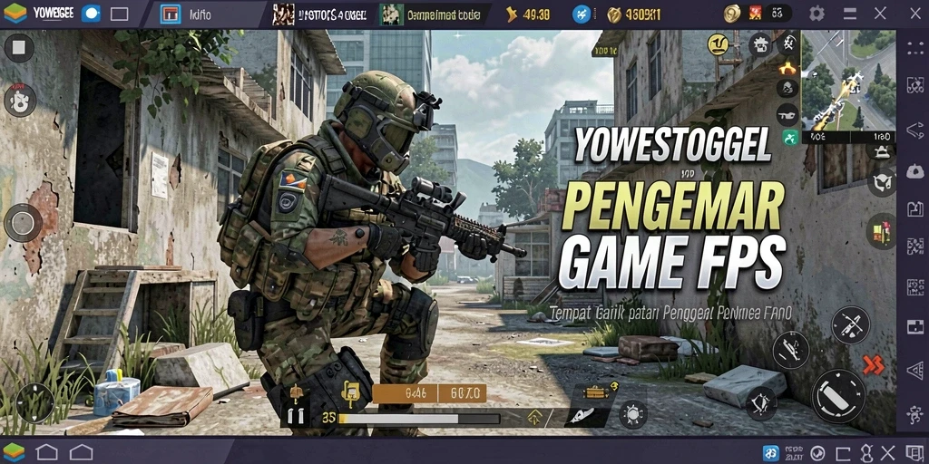Screenshot gameplay YOWESTOGEL yang menarik dengan aksi tembak-menembak epik.